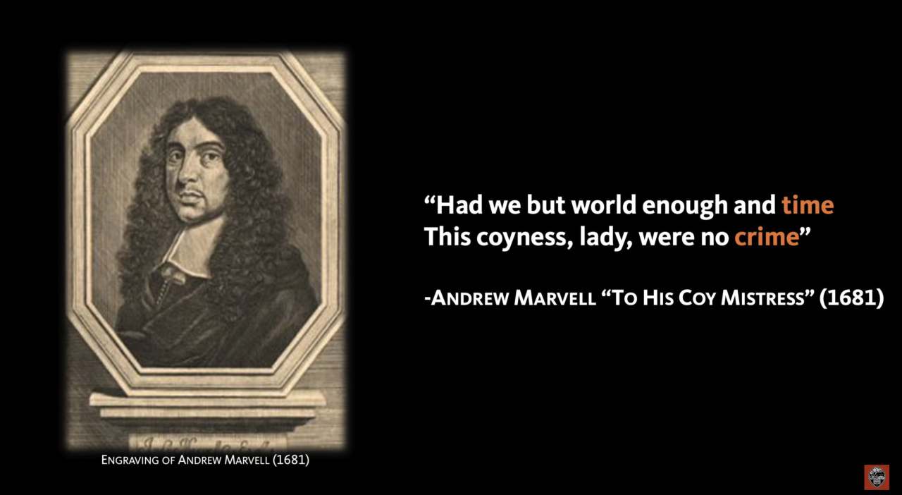 Andrew Marvell To His Coy Mistress Opening Couplet