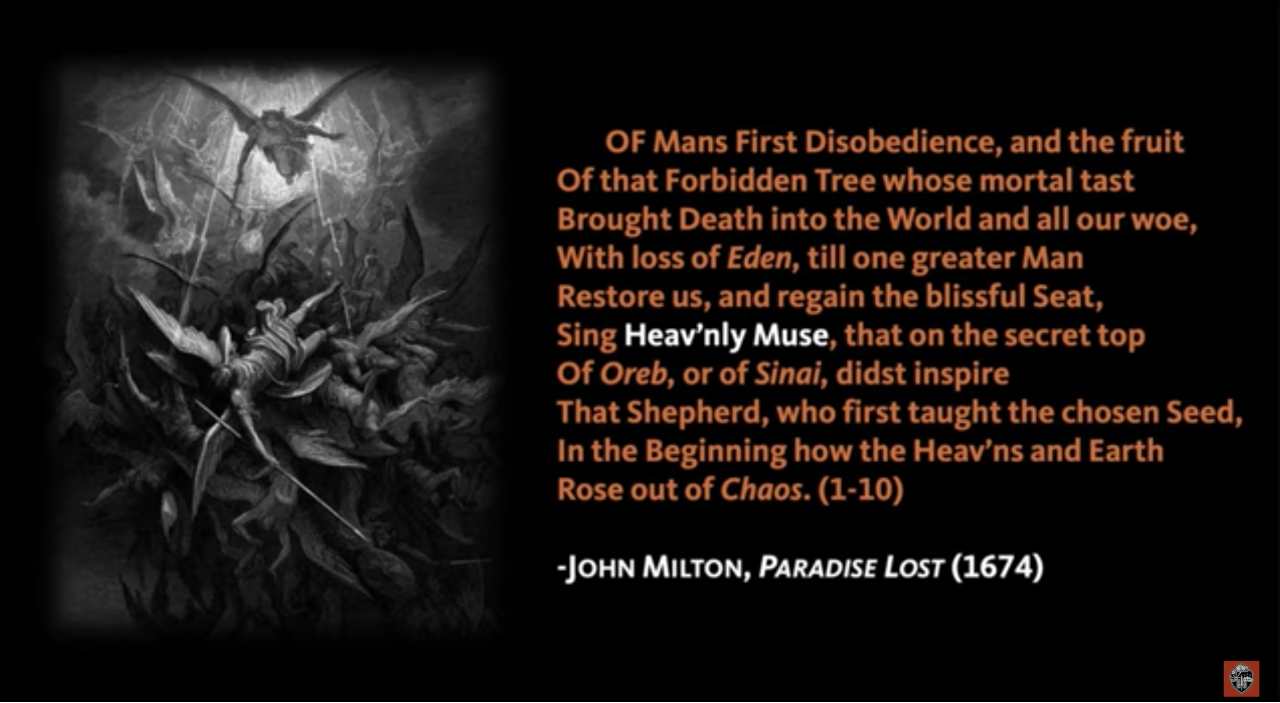 John Miltion Paradise Lost Opening Lines