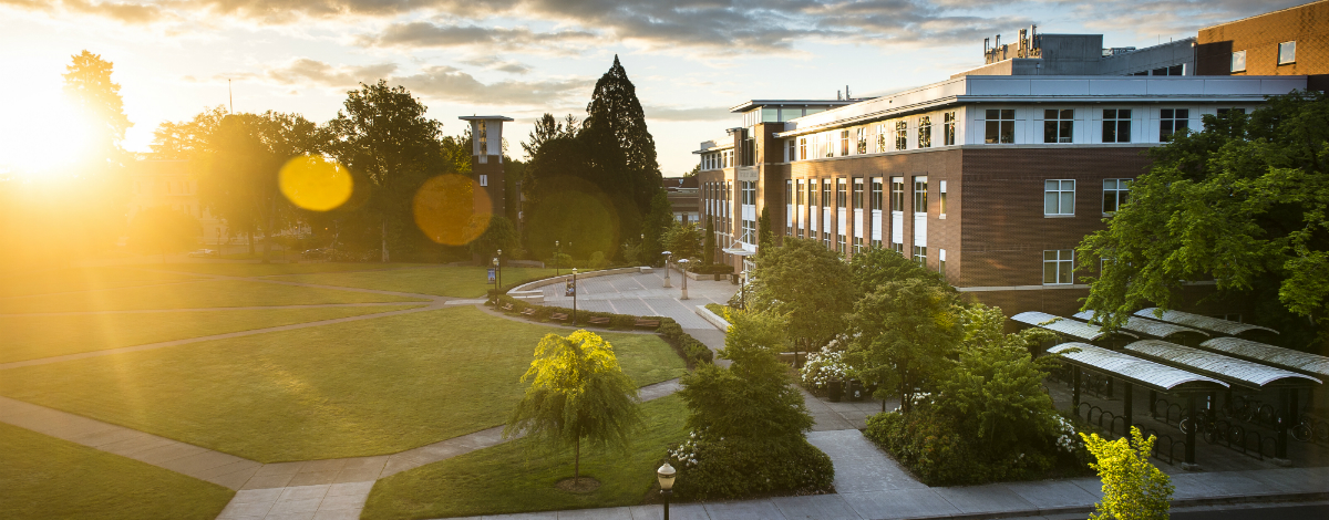 Oregon State University campus from above