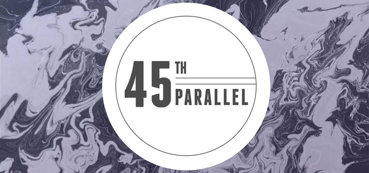 graphic with text: 45th parallel