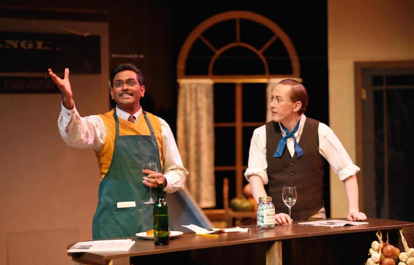 two theatre actors performing