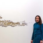 Leah Wilson with art installation
