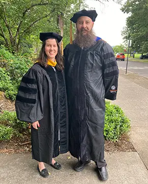 Dr. Cservenka and Dr. Mullin at Graduation 2025