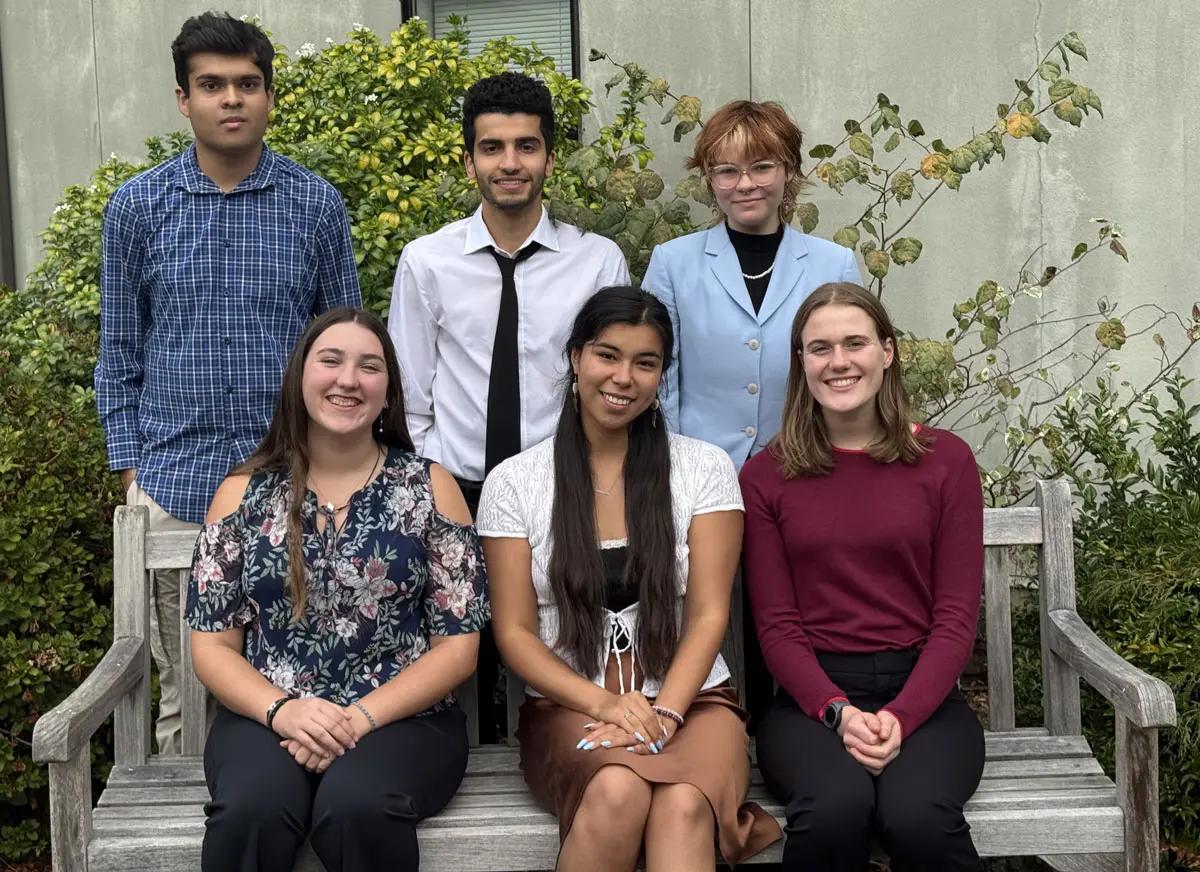 Photo (from left to right): back row: Preetam Roy, Nadir Isweesi, and Myah Oswald; front row: Kaitlyn Johnson, Veronica Robinson, and Casey Hermanson.