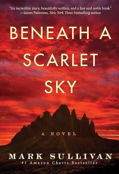 an image of the cover of Beneath A Scarlet Sky