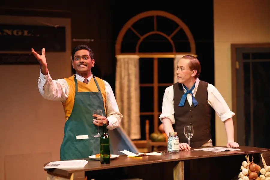 two theatre actors performing