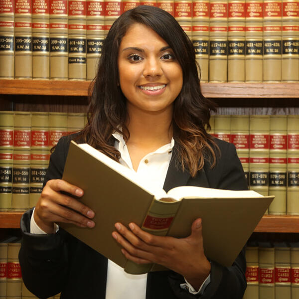 student with law books